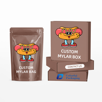 Nouveau Design Vide 3.5g 7g 14g 28g Odeur Preuve Refermable Holographique Exotique Die Cut Zip Lock Mylar Sacs avec fenêtre transparente