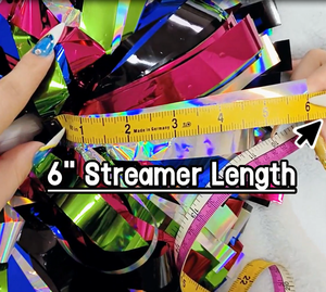 6 Inch Hỗn Hợp Hologratic Màu Đội Tùy Chỉnh Cổ Vũ Poms Poms Cổ Vũ Kim Loại Phụ Kiện Cổ Vũ Pompoms Với Baton Xử Lý - Product Image 4