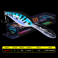 Leurre de pêche artificiel Hessen, simulation réaliste, 110 mm, 18,5 g, hameçons, accessoires, outil, réaliste pour la mer