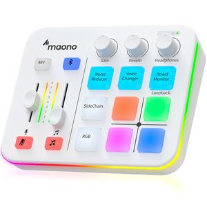 <span class=keywords><strong>Mezclador</strong></span> <span class=keywords><strong>de</strong></span> Audio <span class=keywords><strong>para</strong></span> Juegos MAONO G1 NEO, Efectos <span class=keywords><strong>de</strong></span> Sonido Personalizados, Transmisión RGB con Interfaz <span class=keywords><strong>de</strong></span> Audio <span class=keywords><strong>para</strong></span> Micrófono XLR <span class=keywords><strong>para</strong></span> Voz en Juegos y Podcasts - Product Image 2