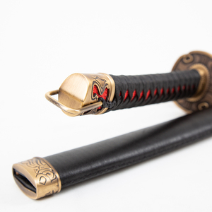 <span class=keywords><strong>Katana</strong></span> artisanal en <span class=keywords><strong>acier</strong></span> au carbone de 115 cm avec finitions en cuivre, épée décorative, accessoire de cosplay - Product Image 3