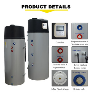 Chauffe-eau thermodynamique à pompe à chaleur de classe 300L, écoénergétique, à énergie solaire, contrôlé par application, pour usage commercial et domestique - Product Image 3