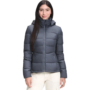 Women's Quilted Hooded Winter <b>Jacket</b> Full Sleeve Polyester Wadding Zipper Closure Solid Color Regular Length - Product Image 1