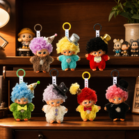 Porte-clés en peluche figurine artistique mignonne, Boîte mystère, Breloque de sac personnage Kawaii Kitsch, Visage en PVC, 7+1 styles, Cadeau surprise aléatoire, Fabriqué en Chine