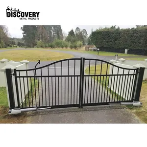 Custom metal front home garden gates decorative courtyard driveway gate easy install aluminum entry gate
