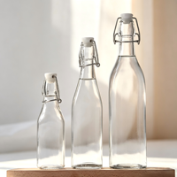Botella de Bebidas de Vidrio de Diseño Moderno Sellada, a Prueba de Fugas y Reutilizable, de Gran Capacidad para Viajes, Hogar y Fiestas