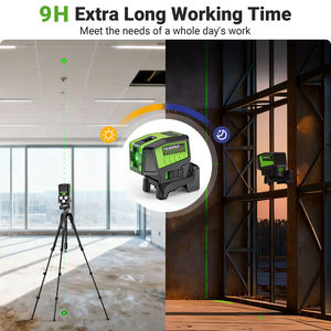 Niveau laser à lignes croisées Huepar PL211G Mini, point à point vertical, 2 lignes, 2 points, niveau laser à lignes croisées vert professionnel - Product Image 2