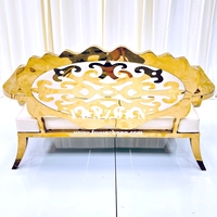Ensemble de canapés modernes de luxe en acier inoxydable pour salles de mariage, appartements, salons - Tissu en velours/cuir PU, canapé deux places