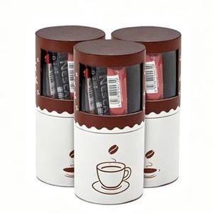 Boîte d'emballage en tube de papier pour café avec fenêtre, conteneur rigide en carton avec doublure en plastique pour boissons - Product Image 2
