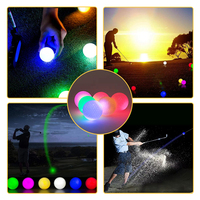 Balles de golf NQ SPORTS à LED lumineuses en Surlyn, lot de deux, emballage personnalisé pour l'entraînement nocturne