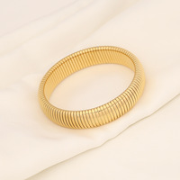 Bijoux transfrontaliers européens et américains bracelet élastique fait main simple bracelet bracelet en acier inoxydable B499