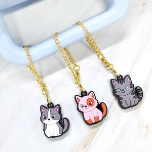 新しい到着かわいい猫ストローチェーンチャームアクセサリーチャームカップハンドルチャームウォーターボトル用アクセサリー - Product Image 2