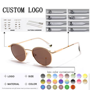 <b>Round</b> Full Rim <b>Sunglasses</b> Black <b>Frame</b> Gray Lenses Unisex Adult UV400 Sun Protection Retro Style - Product Image 2