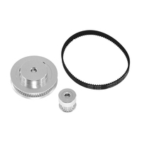 Pulley Timing Belt Alloy GT2 60 gigi 20 gigi Rasio Reduksi 3:1/1:3 Kit Aksesoris Printer 3D Lebar Belt 6mm Lubang 5/8/10mm OEM