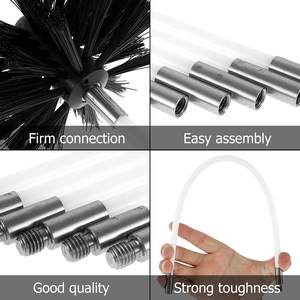 Brosse de nettoyage de cheminée Kit de nettoyage de <span class=keywords><strong>conduit</strong></span> de sèche-cheminée outils de balayage de charpie tiges flexibles rotatives - Product Image 6