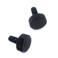 Vis à molette moletée en nylon noir, fixation manuelle, pour boîtiers d'équipements informatiques, M3 M4 M5 M6 M8, directement de l'usine