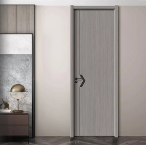 Puerta de Madera Moderna, Popular, de Diseño Simple, para Dormitorio, Puertas Interiores de Madera Sólida para Edificios Residenciales - Product Image 2