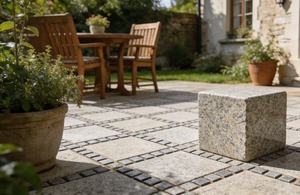 Piastrelle in Granito Bianco Sesamo G603 Antiscivolo per Pavimentazione Esterna di Parchi e Giardini - Product Image 2