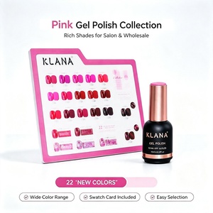 ชุดสีเจลทาเล็บ KLANA 22 สี คอลเลคชั่นสีชมพู แบบลอกออกได้ ใช้กับยูวีและแอลอีดี ขนาด 15 มล. สำหรับร้านทำเล็บ ขายส่ง ชุดสีเจลทาเล็บสีแดง - Product Image 1