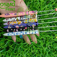 Autocollants de transfert UV DTF personnalisés OSMO pour stylos à perles, motifs filles et fleurs, pour la décoration de stylos