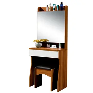 卧室家具现代化妆木制小梳妆台与镜子