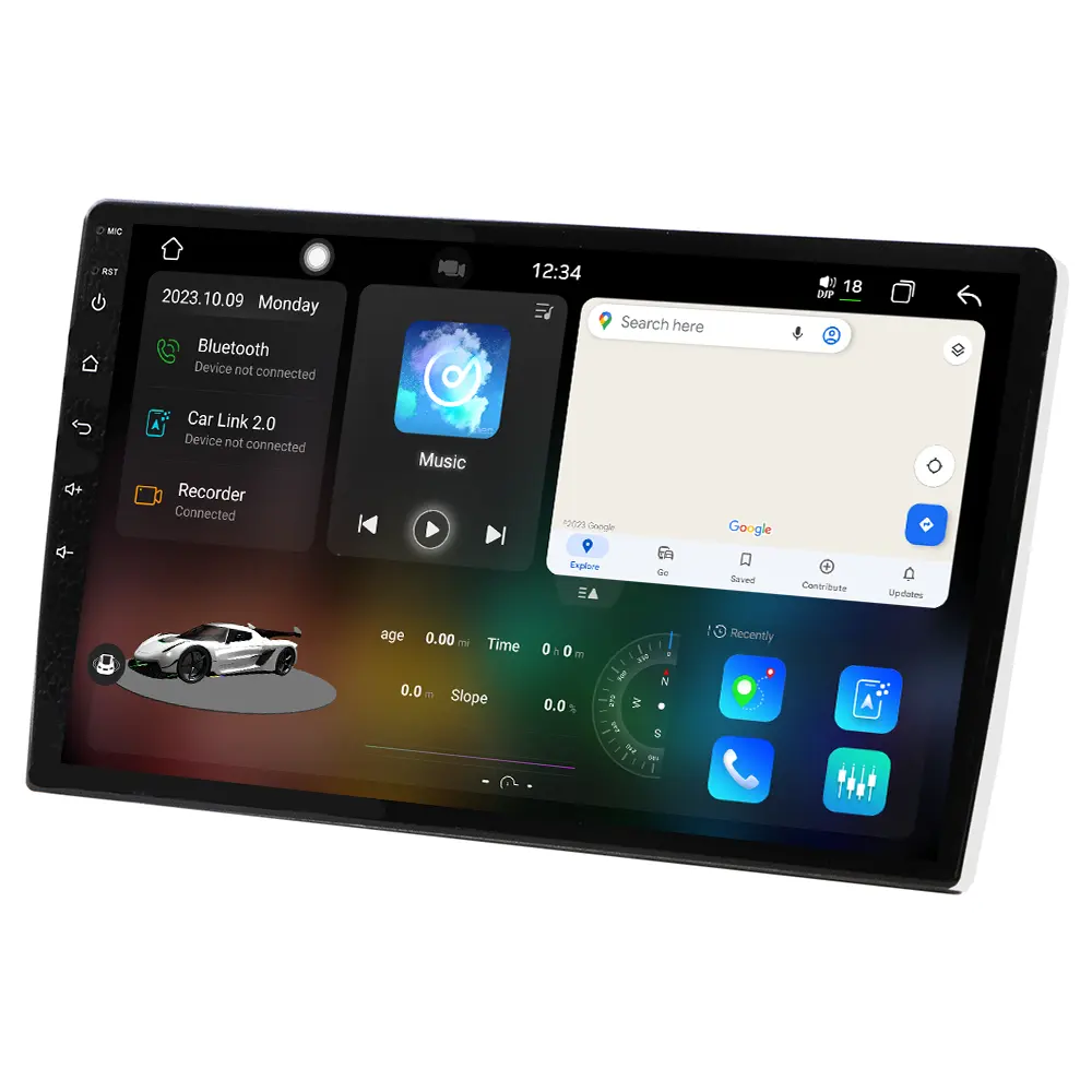 Universal 2K Android 13 Octa-Core 9/10 Polegada 7870 CPU Rádio Carro Navegação GPS DVD Player Estéreo Sistema de Áudio Multimídia