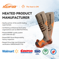 Chaussettes chauffantes électriques rechargeables avec fermeture éclair et télécommande, chaussettes de ski thermiques réglables avec batterie, chaussettes chaudes pour l'hiver