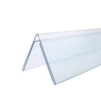 Support de plaque de nom de bureau en PVC acrylique blanc en forme de V, design écologique, installation facile
