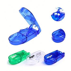 Custom Logo Pill Organizer With Cutter - Medicine <b>Tablet</b> Divide Splitter With Pill <b>Container</b> - Product Image 1