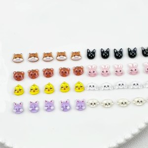 100 cái/gói mini động vật hình ảnh mới thỏ, chó, Fox Nail Nguồn cung cấp nhựa DIY Nail Nguồn cung cấp - Product Image 2