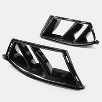 Kit de garnitures de ventilation automobile en fibre de carbone sergé brillant moulé sur mesure OEM avec ouvertures à persiennes et languettes de fixation