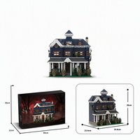 Nouvelles décorations cadeaux d'Halloween 2026 : Blocs de construction gothiques pour maison hantée, manoir effrayant, architecture sombre, jouet de construction DIY