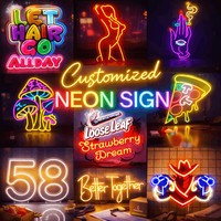 Letrero de Neón Personalizado con Forma de Comida, Letrero LED Flexible de Neón para Decoración de Paredes Interiores Comerciales, para Cafeterías y Comedores