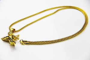 Collana con Ciondolo <span class=keywords><strong>Charm</strong></span> 'Spread Your Wings' in Lega di Zinco con Cristalli e Strass, Catena Singapore Intrecciata - Product Image 2