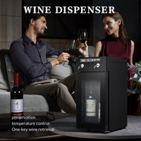Refroidisseur de vin électrique 2 bouteilles en acier inoxydable avec compresseur OEM réfrigérateur intégré pour le stockage du vin