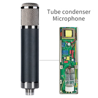 Microphone à condensateur à tube à large diaphragme professionnel TM147 34 mm, équipement d'enregistrement en studio