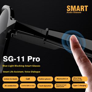 Lunettes intelligentes Bluetooth anti-lumière bleue avec traduction, appels et musique – Lunettes connectées Bluetooth intelligentes - Product Image 3
