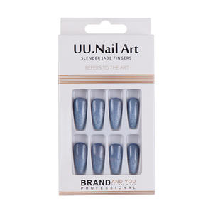 Haute qualité Cat-Eye Aurora luxe <span class=keywords><strong>faux</strong></span> <span class=keywords><strong>ongles</strong></span> Extra Long cercueil <span class=keywords><strong>faux</strong></span> <span class=keywords><strong>ongles</strong></span> Design élégant ABS presse conseils pour élégant - Product Image 4