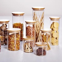 Pot en verre personnalisé en borosilicate de qualité alimentaire pour épices et sel, 50ml 100ml 200ml 250ml 500ml, récipient de rangement de cuisine pour aliments B888
