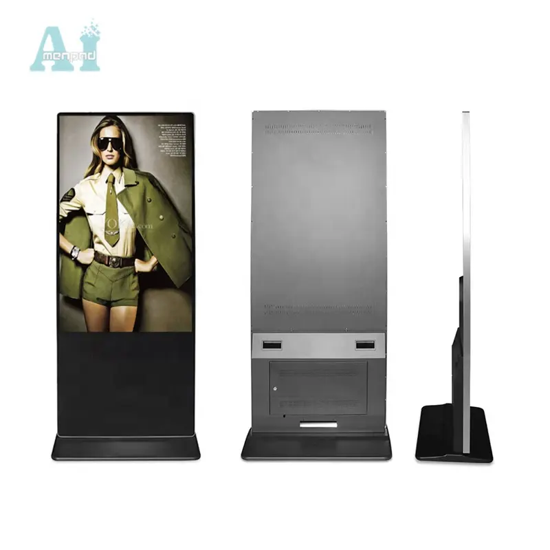 Android 49/50 inç kapasitif dokunmatik ekran Kiosk akıllı LCD/LED reklam oynatıcı Totem Poster dijital tabela ve görüntüler