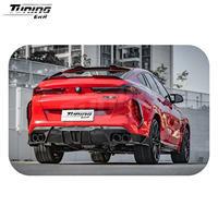 Kit de conversión de coche de calidad perfecta, fibra de carbono seca para BMW X6M F96 2023 + actualización, labio delantero, difusor trasero, faldones laterales, alerones