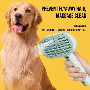 Peigne pulvérisateur électrique blanc pour enlever les poils d'animaux, brosse anti-poils rechargeable pour le toilettage des chats et des chiens - Product Image 3