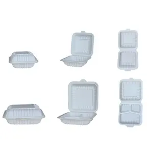 Wholesale compostable cornstarch lunch packaging box pla disposable takeaway food container