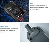 Réverbère solaire intégré de bonne qualité avec le capteur de mouvement extérieur imperméable Ip67 actionné par poteau de lampe LED