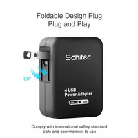 Chargeur portable multifonction à 4 ports avec prise d'alimentation, 4 ports, pour prise d'appels/voyage, à bas prix, adapté pour téléphones portables