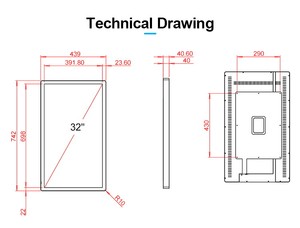 Ultra <span class=keywords><strong>Slim</strong></span> Wifi Android Wall Mount Điện dung màn hình cảm ứng <span class=keywords><strong>LCD</strong></span> hiển thị 23 24 27 32 43 inch cảm ứng màn hình Màn hình - Product Image 6