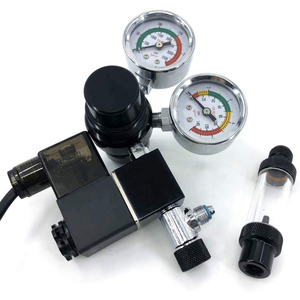 Regulador de CO2 de acuario con pantalla de doble calibre con válvula de retención rosca CGA320 y regulador de presión de solenoide de 110V para pecera - Product Image 5