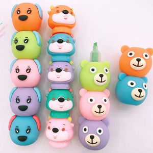 3-Farben-Stapel-Textmarker-Stift im Pack Set Dog Bear Mark Pen für Studien notiz, der Scrapbooking-Zeichnung macht - Product Image 1