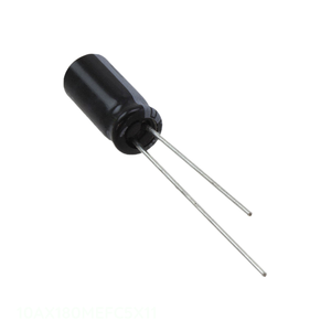 ตัวเก็บประจุแบบ Through Hole ยี่ห้อ Manufacturer Channel รุ่น 180uF CAP ALUM 180UF 20% 10V RADIAL TH 10AX180MEFC5X11 - Product Image 1