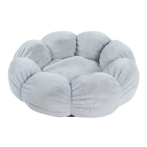 Heated Soft Plush <b>Round</b> Cat <b>Bed</b> with Cotton Fill Eco-Friendly & Portable Cute Cartoon Design for All Seasons - Product Image 3
